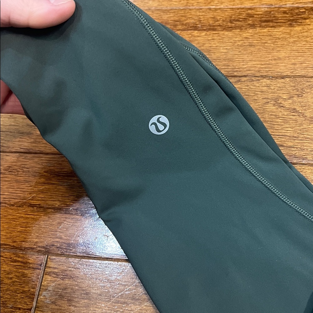 57. Lululemon army green base pace high rise crop 21” legging 0 - Picture 2 of 5